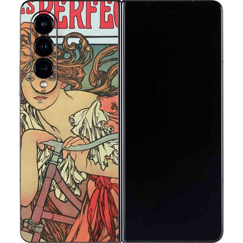Alphonse Mucha Cycles Perfecta Galaxy Z Fold4 5G Skin
